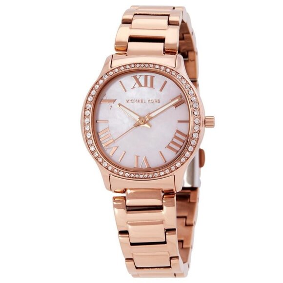 NWT Authentic Michael Kors Sage Quartz Mother of Pearl Dial Women's Watch - Picture 1 of 3